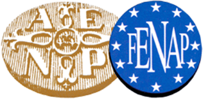 Logotipo Asociación Española de Numismáticos Profesionales